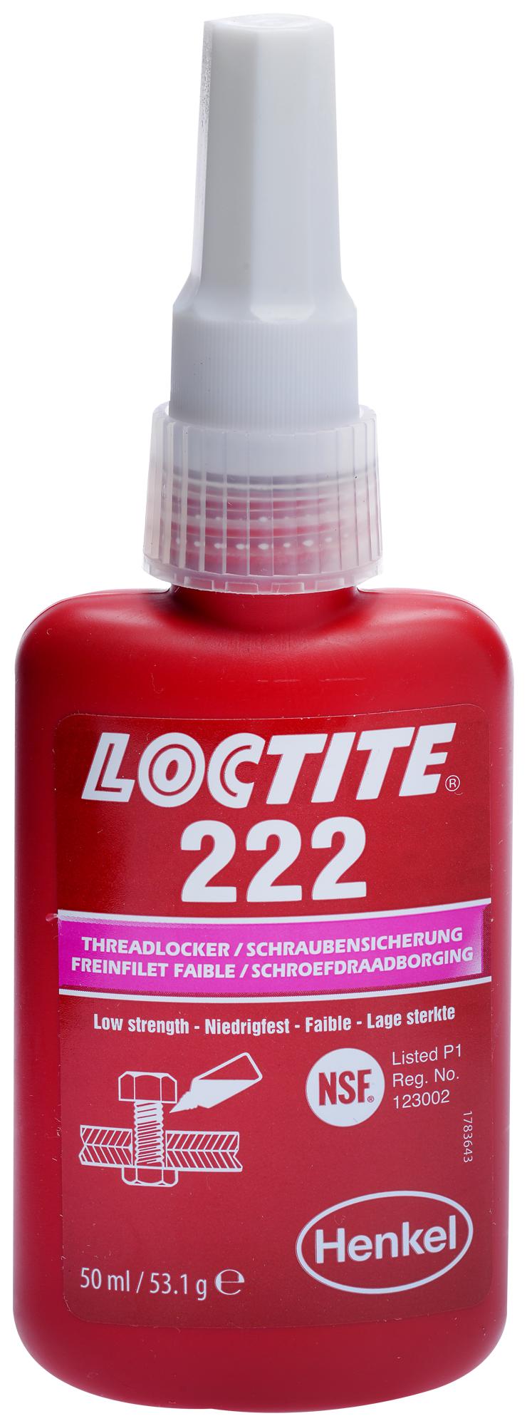 Loctite 222, 50Ml Threadlocker, 222, Bottle, 50Ml