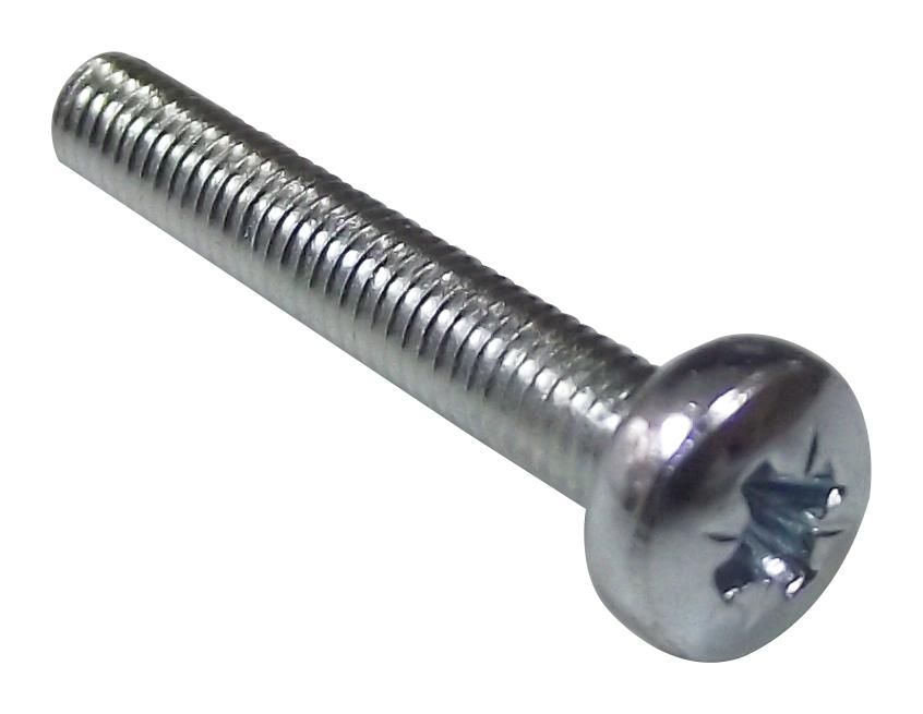 Tr Fastenings M3 16 Prstmc Z100 Screw, Pozi Pan, Steel, Bzp, M3X16,pk100