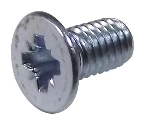 Tr Fastenings M3 20 Krstmc Z100 Screw, Pozi, Csk, Steel, Bzp, M3X20