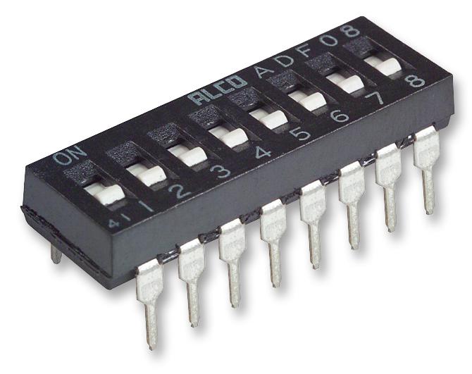 Alcoswitch - Te Connectivity 1825002-5 Dip Switch, 4Pos, Spst, Slide