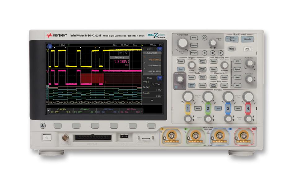 Keysight Technologies Msox3024T Oscilloscope, 20-Ch, 200Mhz, 5Gsps