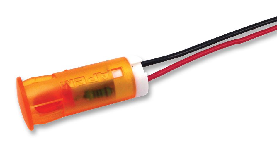 Apem Qs103Xxo24 Indicator, Led Panel Mnt, 10Mm, Orange