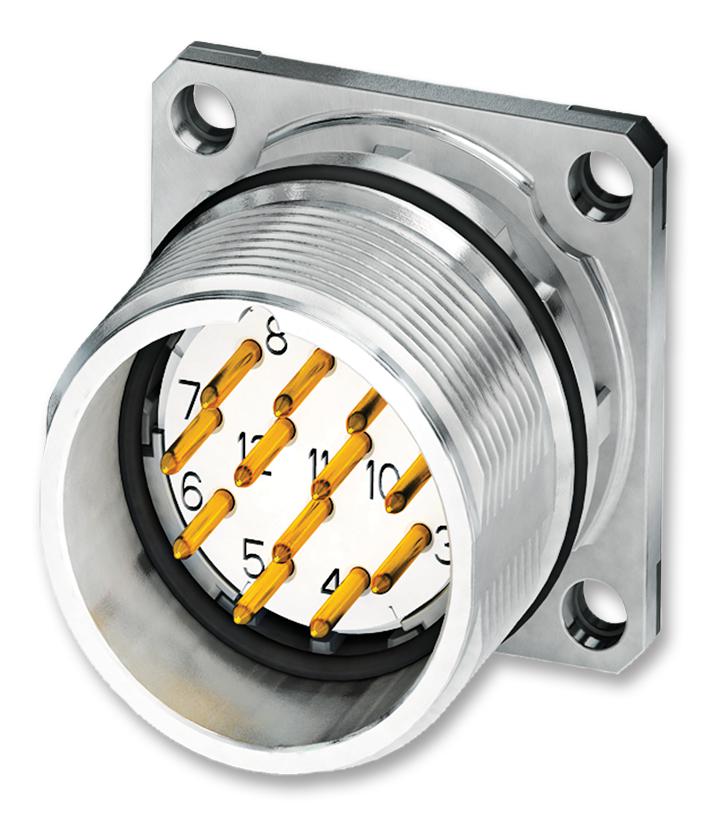 Phoenix Contact 1619968 Circular Connector, Rcpt, 12Pos, Panel