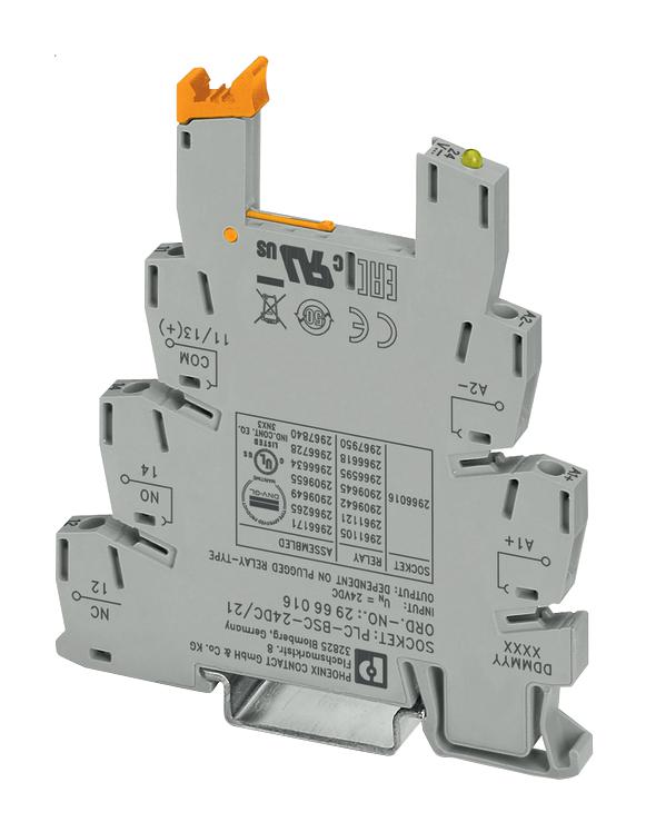 Phoenix Contact 2966016 Relay Socket, 5Pin, Screw