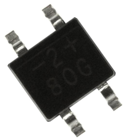 Onsemi Mb8S Bridge Rectifier, 1Ph, 0.5A, 800V, Soic4