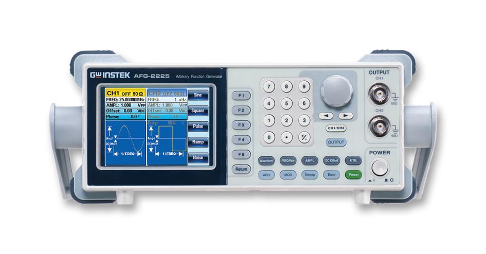 Gw Instek Afg-2225 Signal Generator, 2Ch, Arb/func, 25Mhz