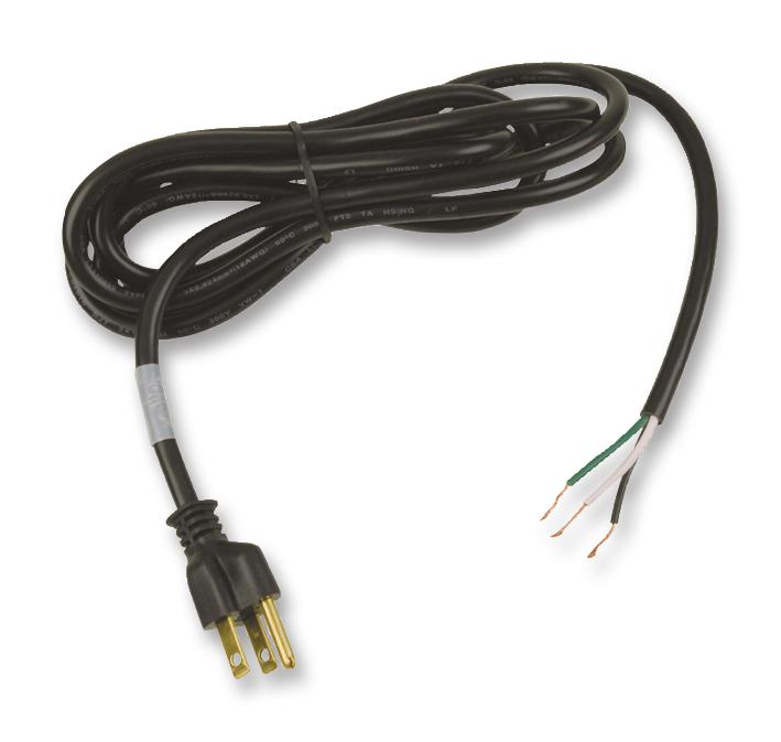 Volex 17419 10 B1 Power Cord, Nema 5/15P-Free End, 9Ft