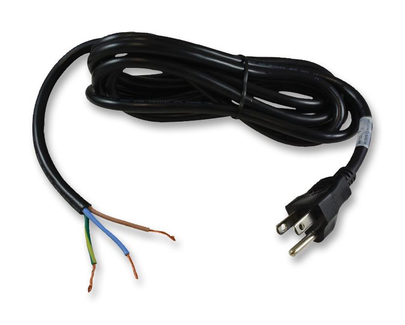 Volex 17515 Power Cord, Nema 5/15P-Free End, 9.833Ft