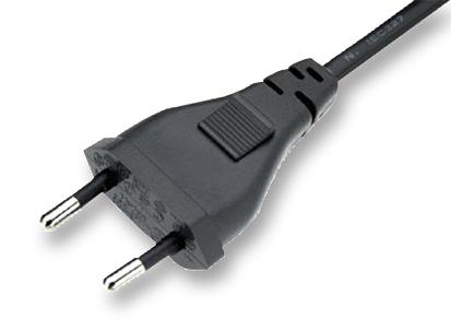 Volex 2158H Power Cord, Cee 7/16-Iec C7, 5.906Ft