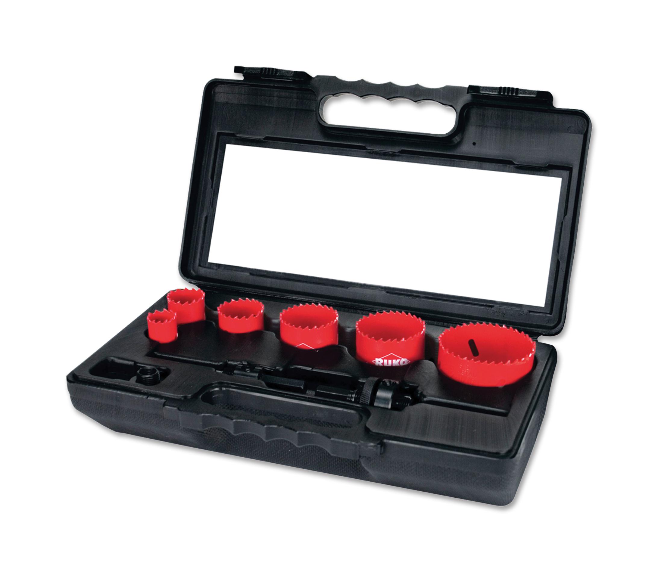 Ruko A106340 Bimetal Hole Saw Set, Electrician, 8Pcs