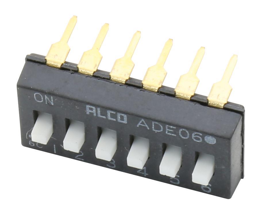 Alcoswitch - Te Connectivity 1825360-4 Dip Switch, 6Pos, Spst, Slide