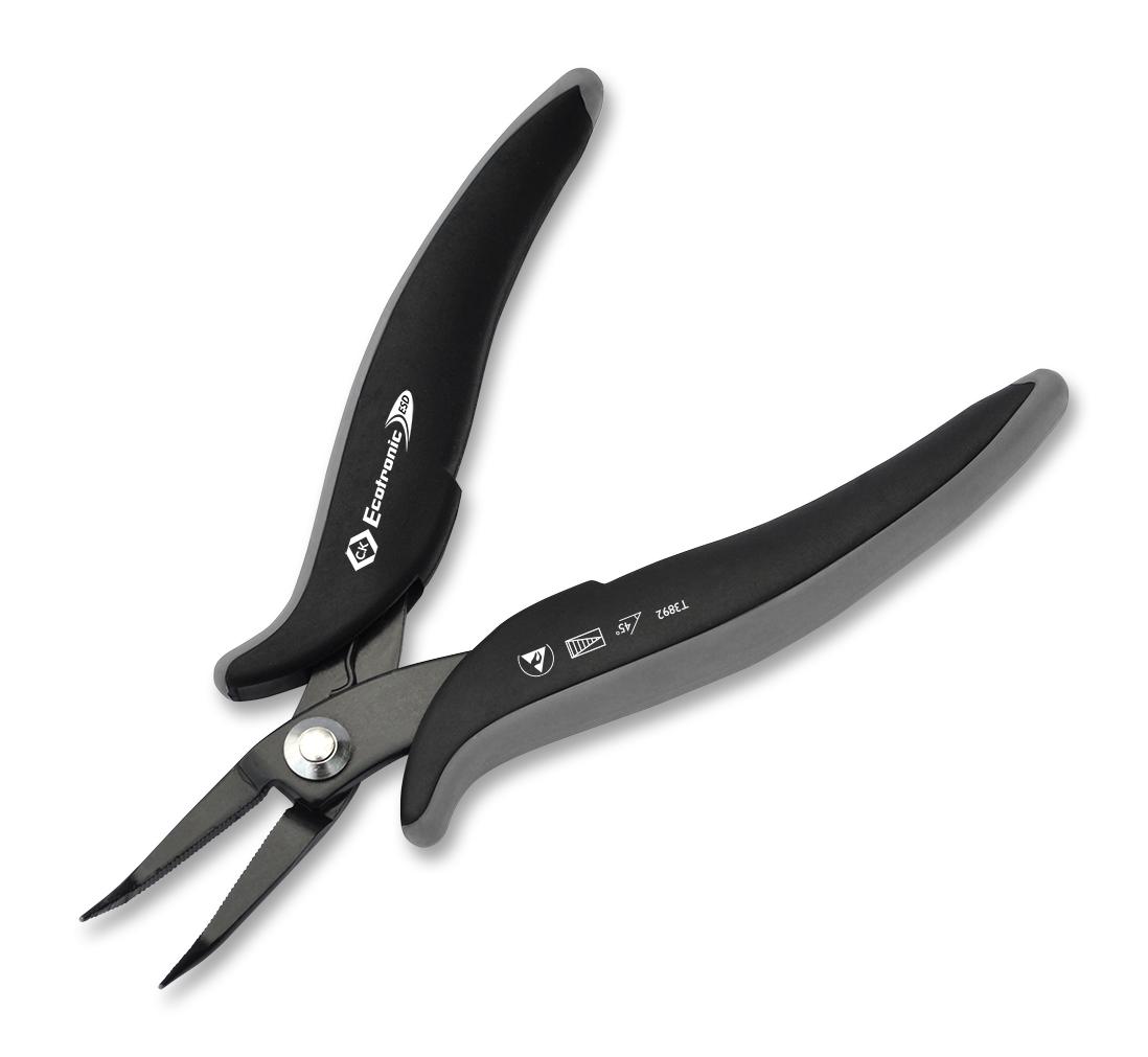 Ck Tools T3892 Plier, Bent Snipe Nose, 8Awg