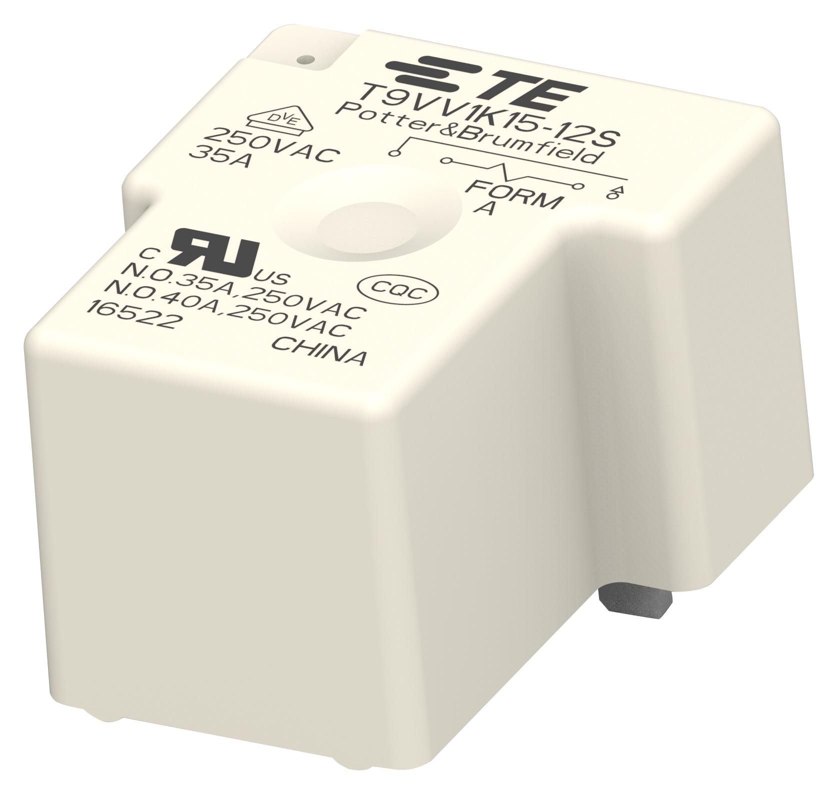 Potter&brumfield - Te Connectivity T9Sv1K15-12.. Power Relay, Spst-No, 12Vdc, Tht