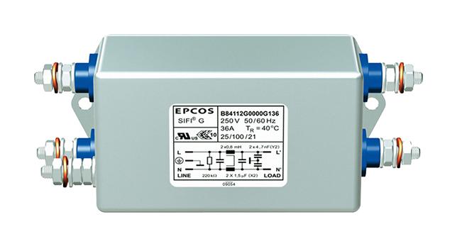 Epcos B84112G0000G120 Power Line Filter, Standard, 20A, 250V