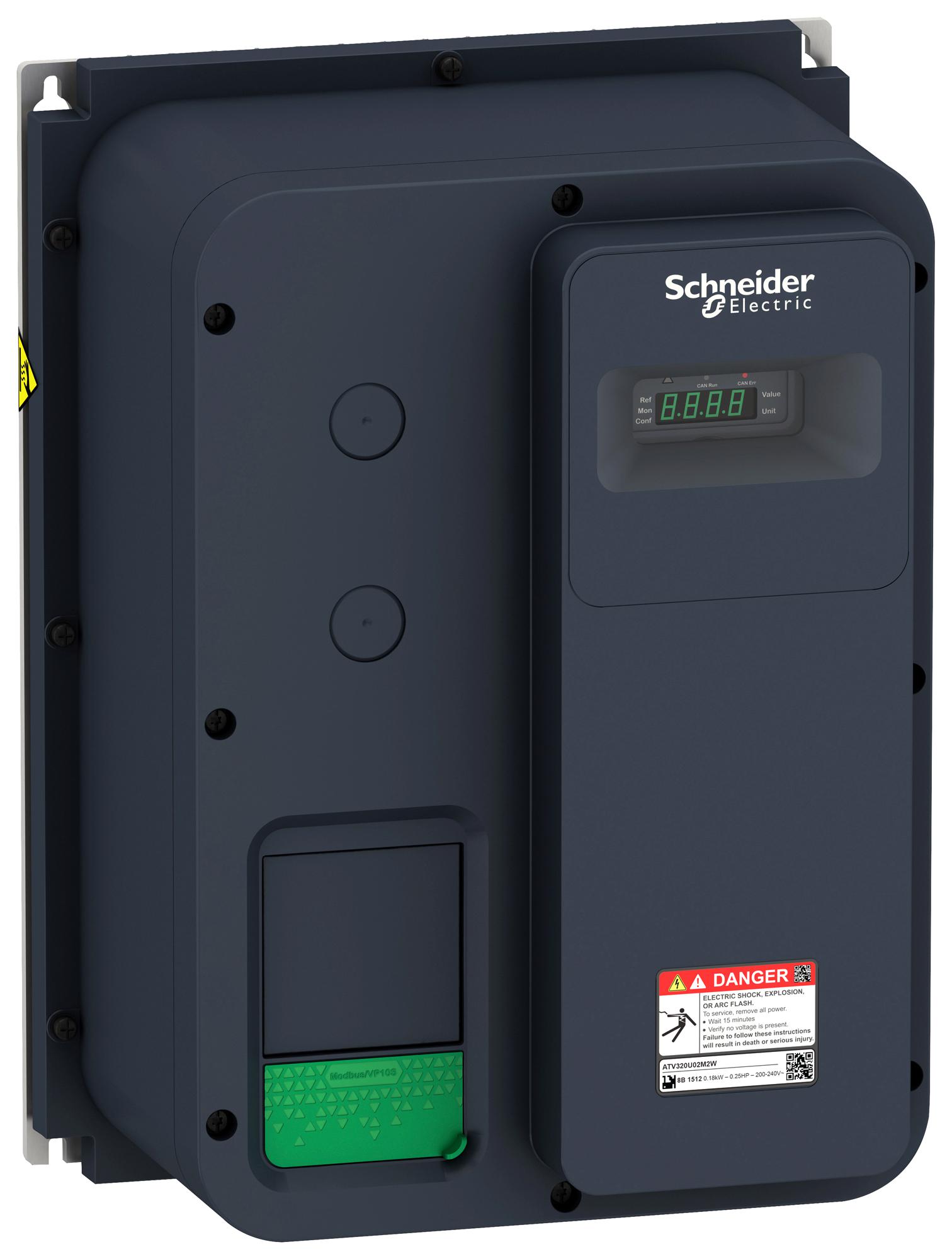 Schneider Electric Atv320U06N4W Variable Speed Drive, 3-Ph, 1.9A, 550W