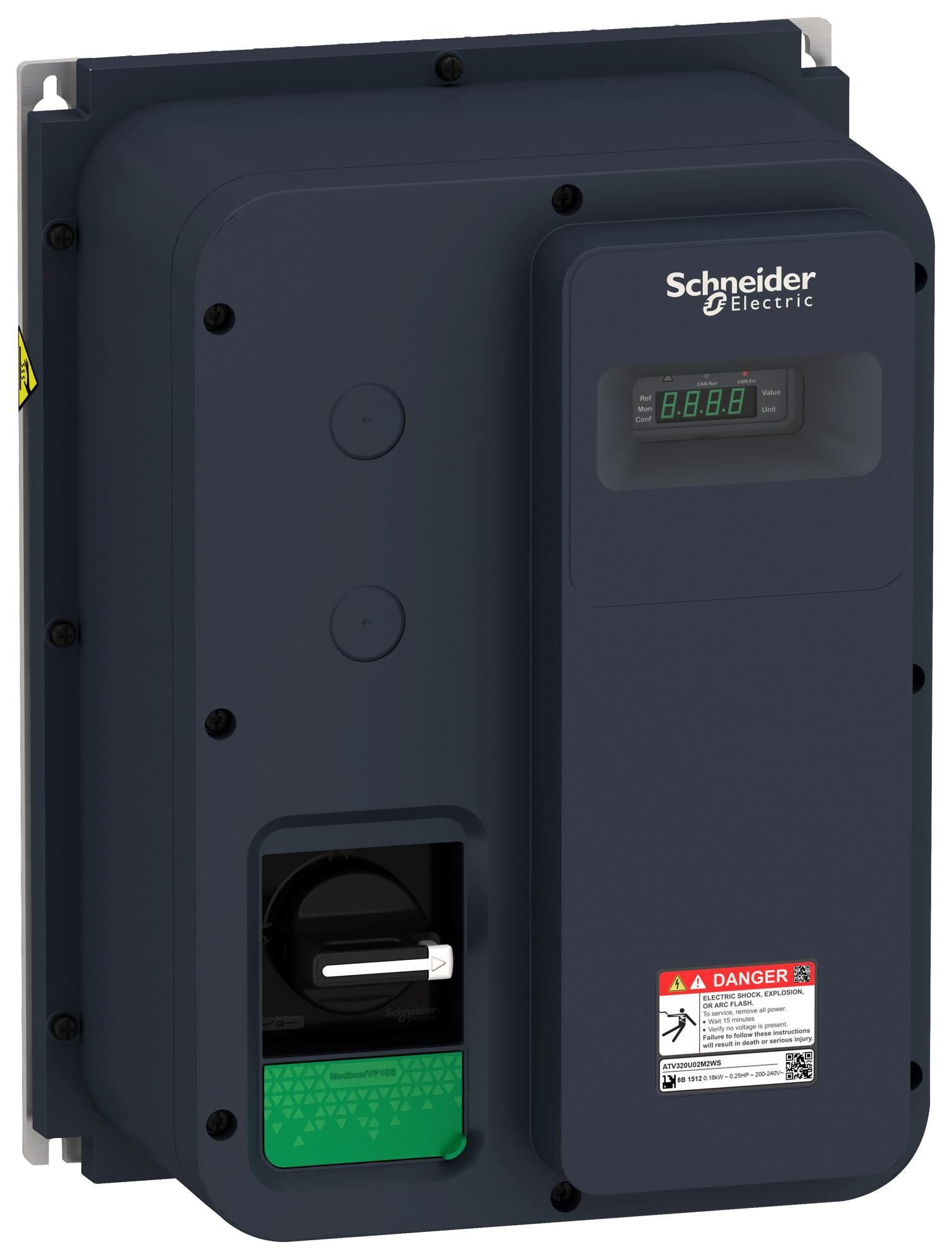 Schneider Electric Atv320U06N4Ws Variable Speed Drive, 3-Ph, 1.9A, 550W