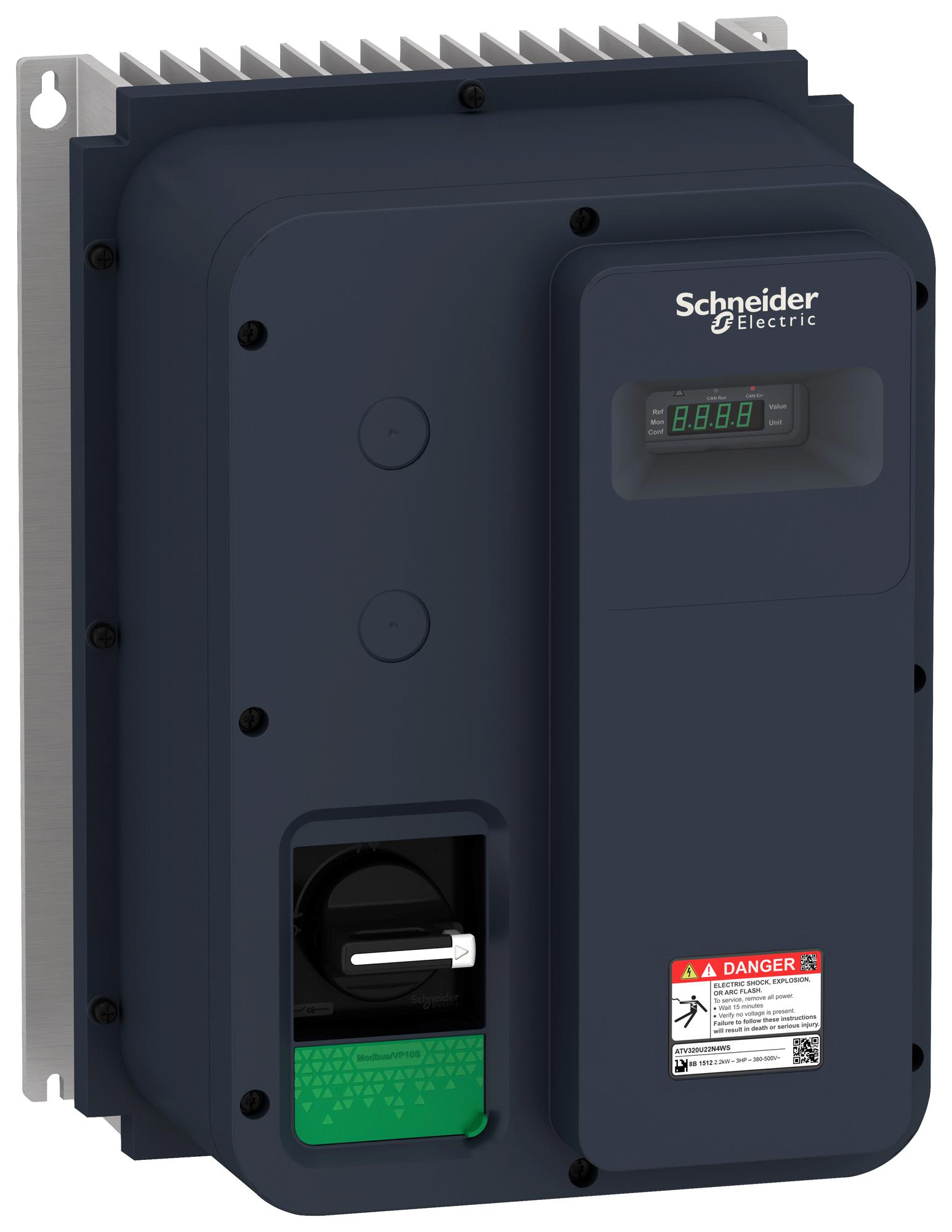 Schneider Electric Atv320U30N4Ws Variable Speed Drive, 3-Ph, 7.1A, 3Kw