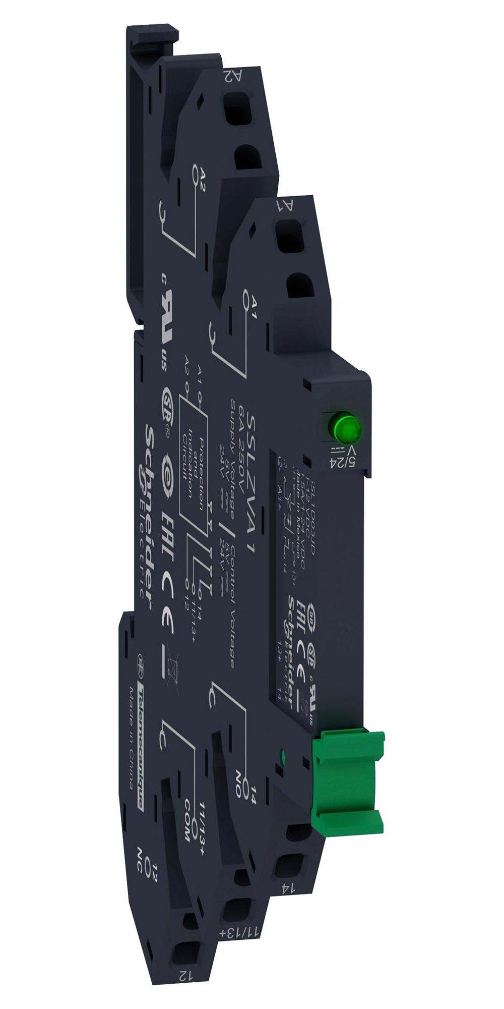 Schneider Electric Ssl1D101Bdpr Solid State Relay, Spst, 0.1A, 1-48Vdc