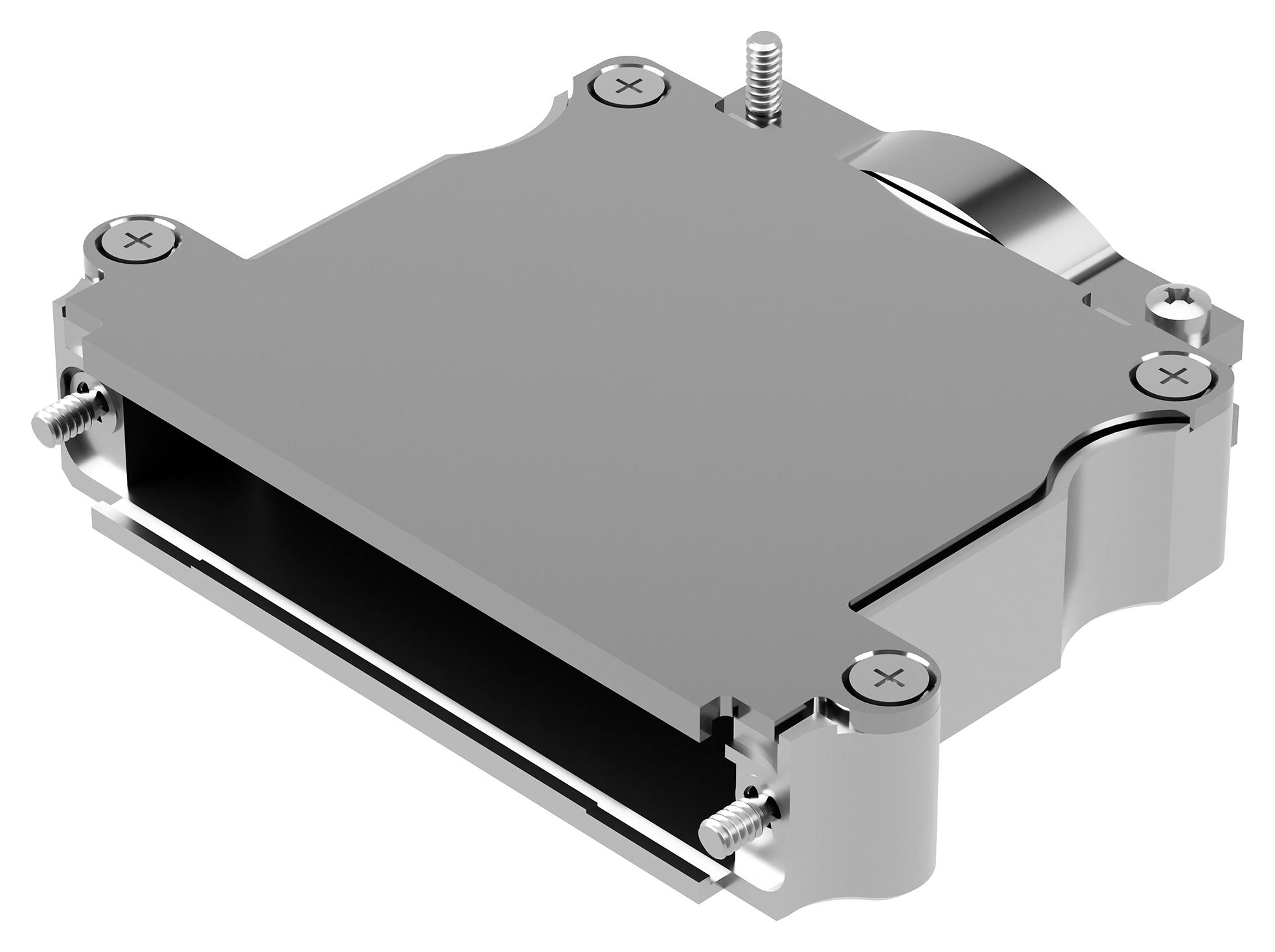 Positronic D25000Ane0/aa D Sub Backshell, 180Deg, Size Db, Alum