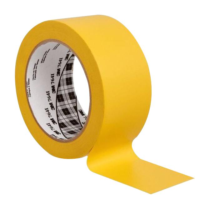 3M 764, Yellow, 33M X 50Mm Tape, Warning, 33M X 50Mm, Yellow