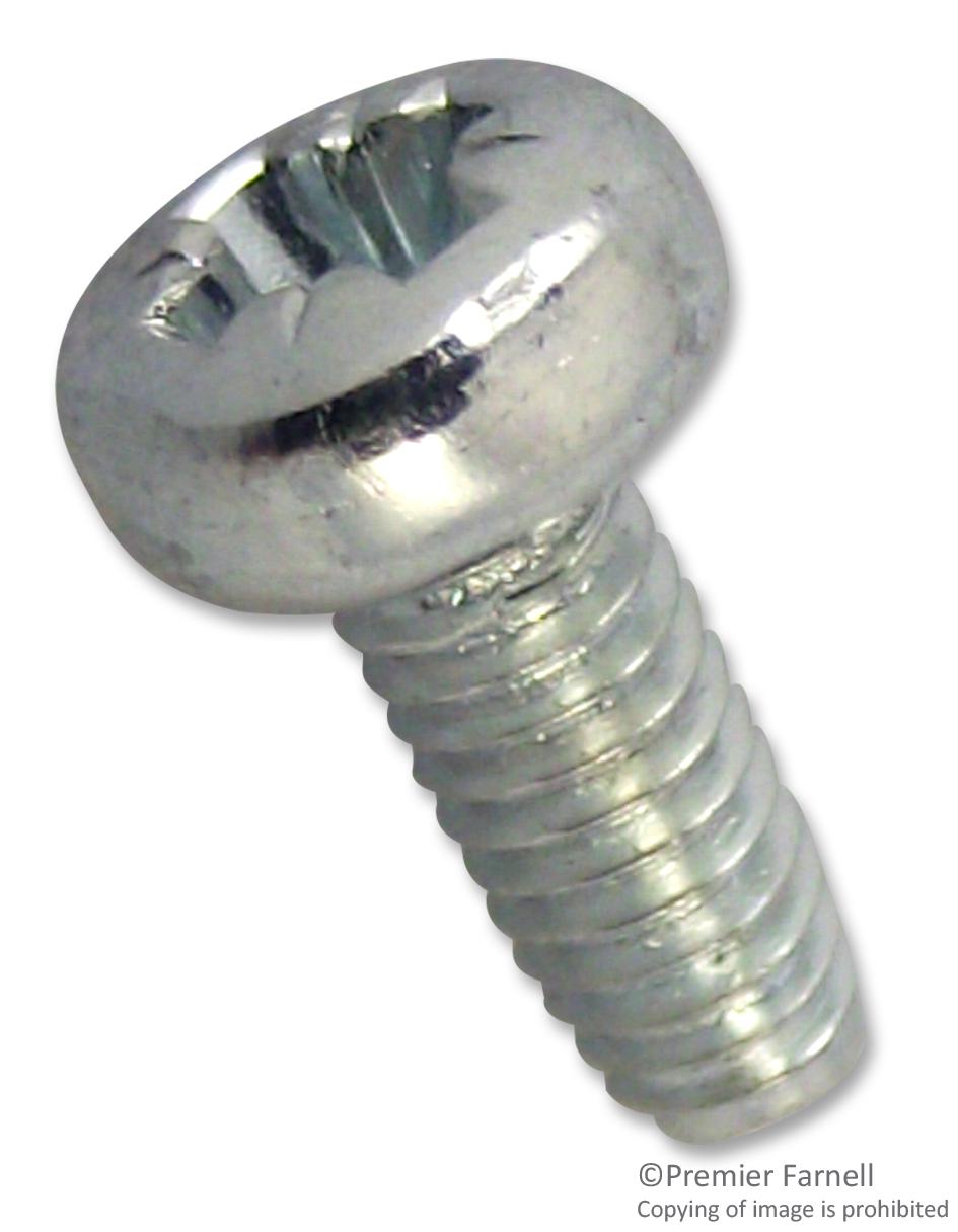 Tr Fastenings M312 Prstttz100- Screw, Pozi Pan, Steel, Bzp, M3X12,pk100