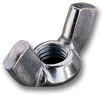 Tr Fastenings M6- Nwst-Z50- Wing Nut, Bzp, M6, Pk50