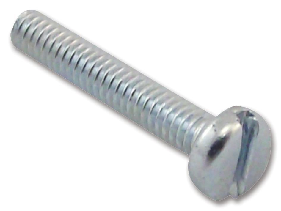 Tr Fastenings M2.5 6 Psstmc Z100 Screw, Slt, Pan, Steel, Bzp, M2.5X6