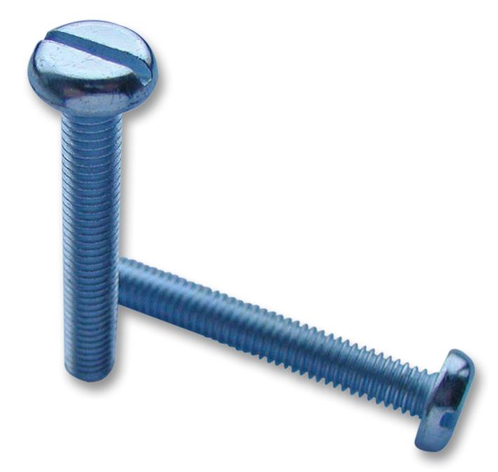 Tr Fastenings M310 Psbrmcn100- Screw, Slt, Pan, Brass, Np, M3X10, Pk100