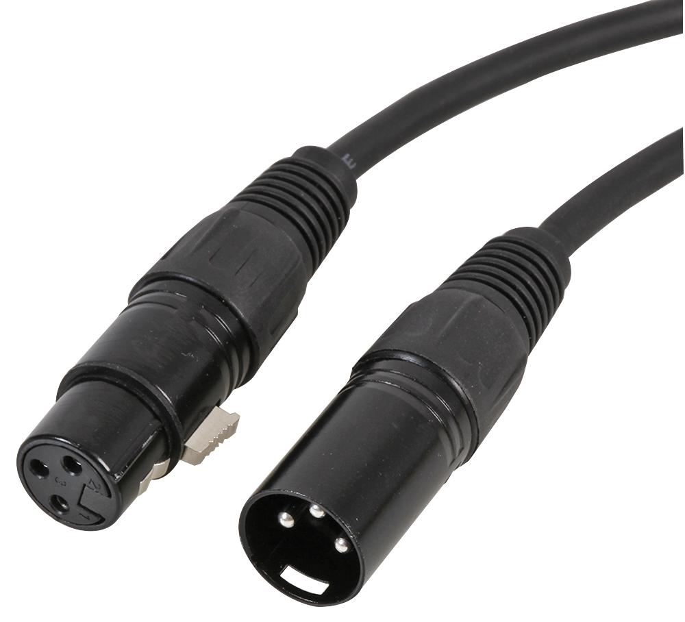 Pulse Pls00583 Mic / Patch Lead, 3P Xlr Black, 0.3M