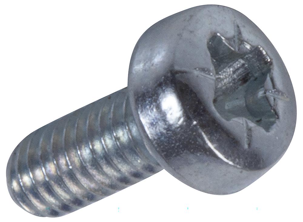 Tr Fastenings M2.5 6 Prstmc Z100 Screw, Pozi Pan, Steel, Bzp, M2.5X6