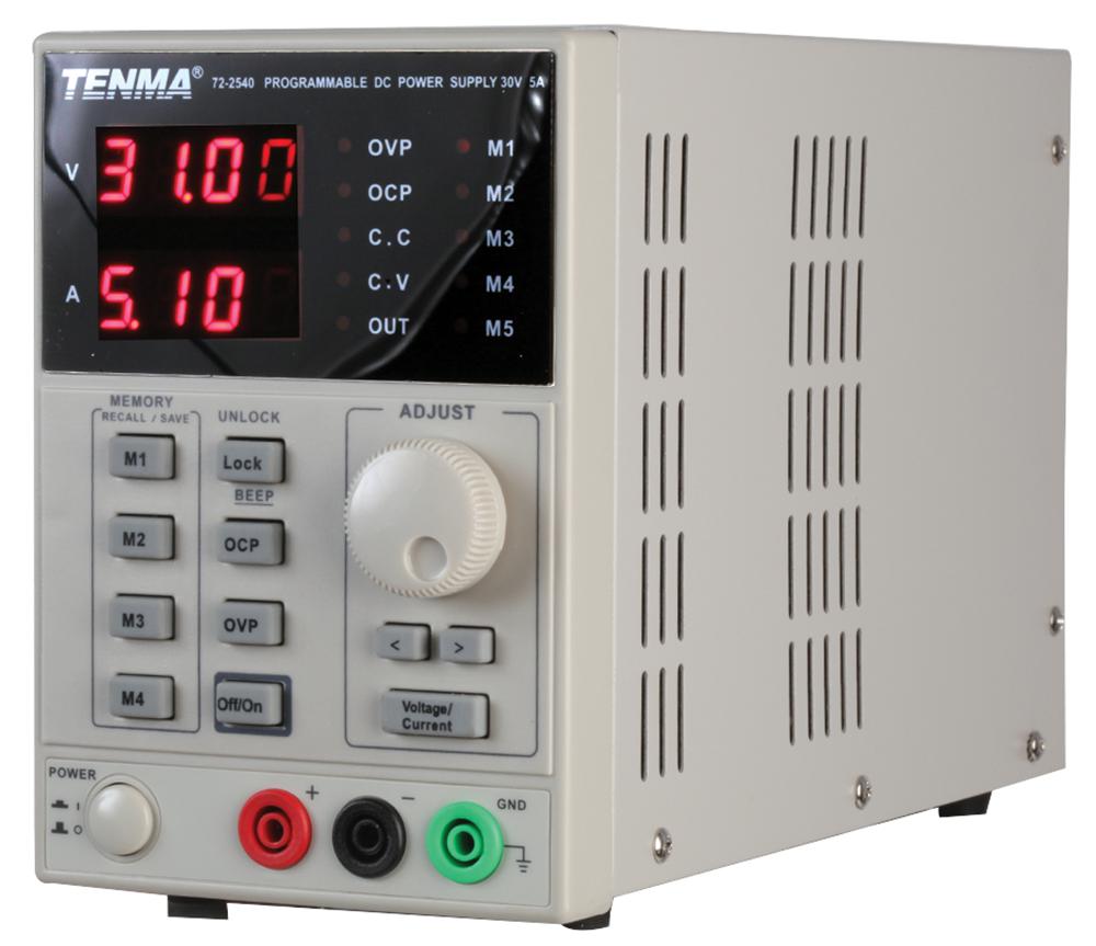 Tenma 72-2540 Power Supply, 1Ch, 30V, 5A, Prog