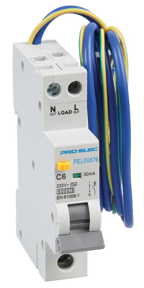 Pro Elec Pel00861 Rcbo, 1P, 16A, 230Vac