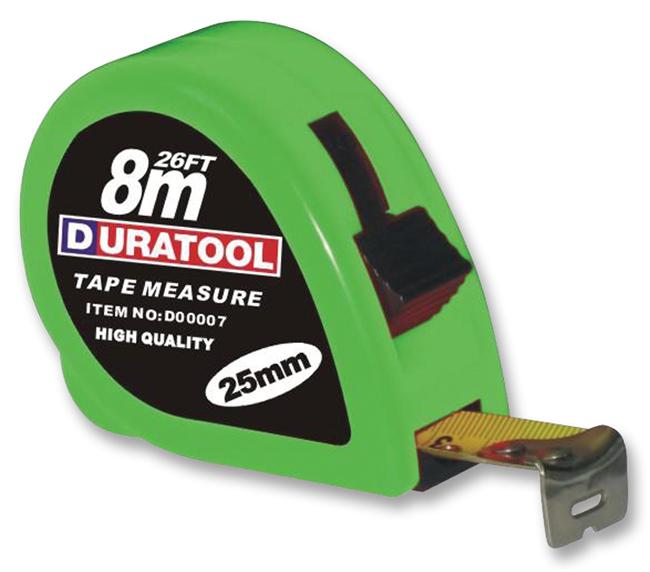 Duratool D00007 Tape Measure, 8M