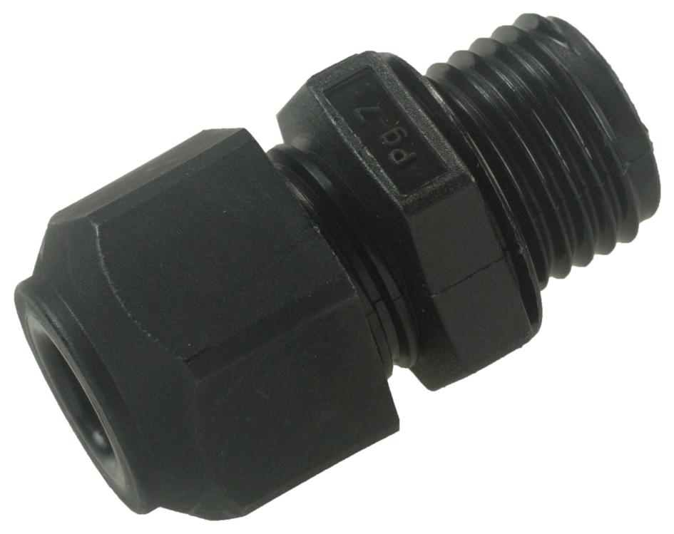 Hubbell Wiring Devices Sec75Ba Cord Connector, Str, Nylon 6.6, Npt 0.75In, Black