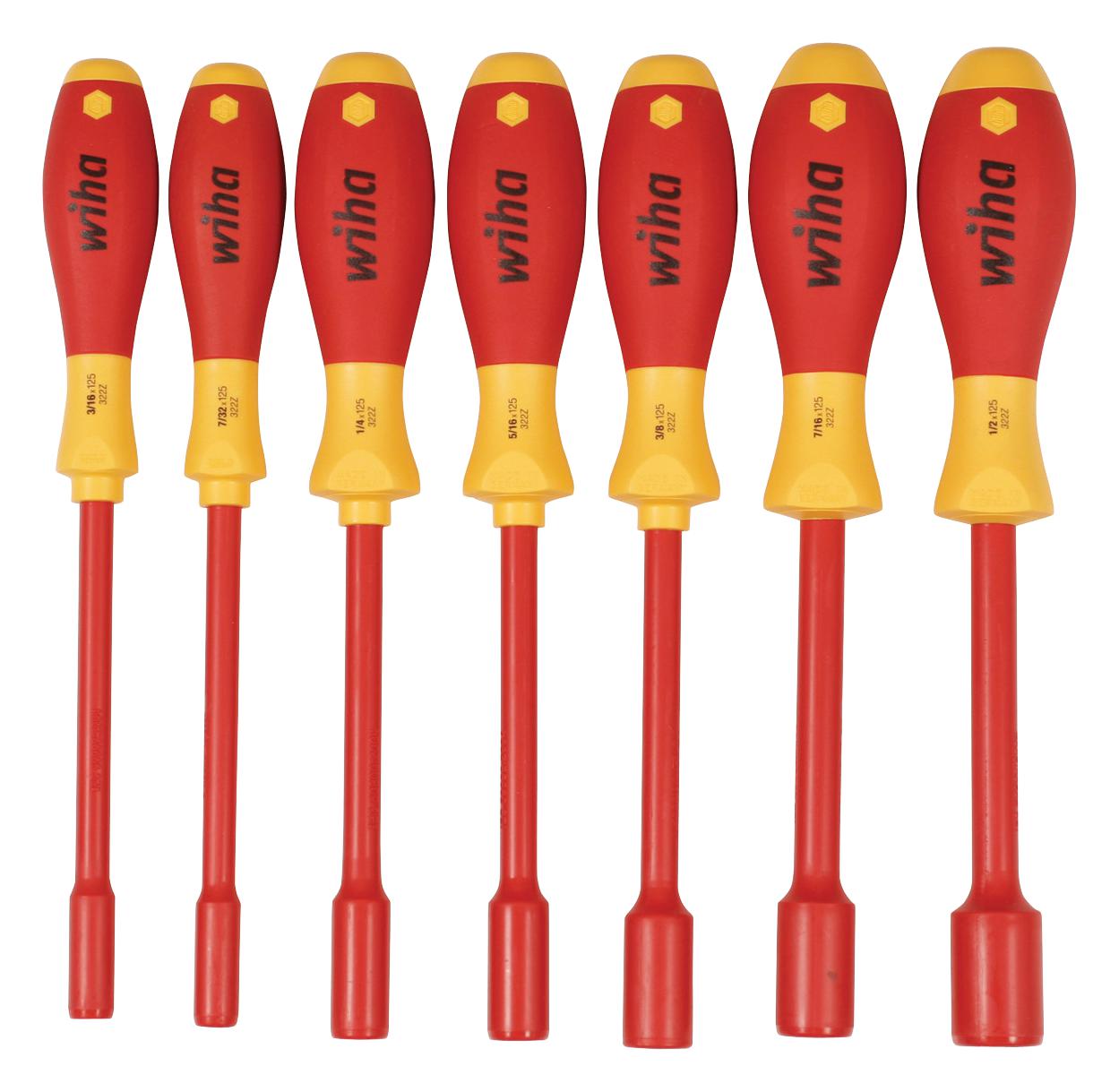 Wiha 32294 7 Piece Professional Insulated Nut Driver Set