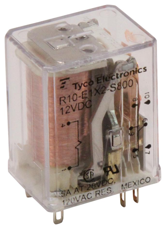 Potter&brumfield - Te Connectivity R10-E1X2-S800 Relay, Dpdt, 120Vac, 30Vdc, 5A