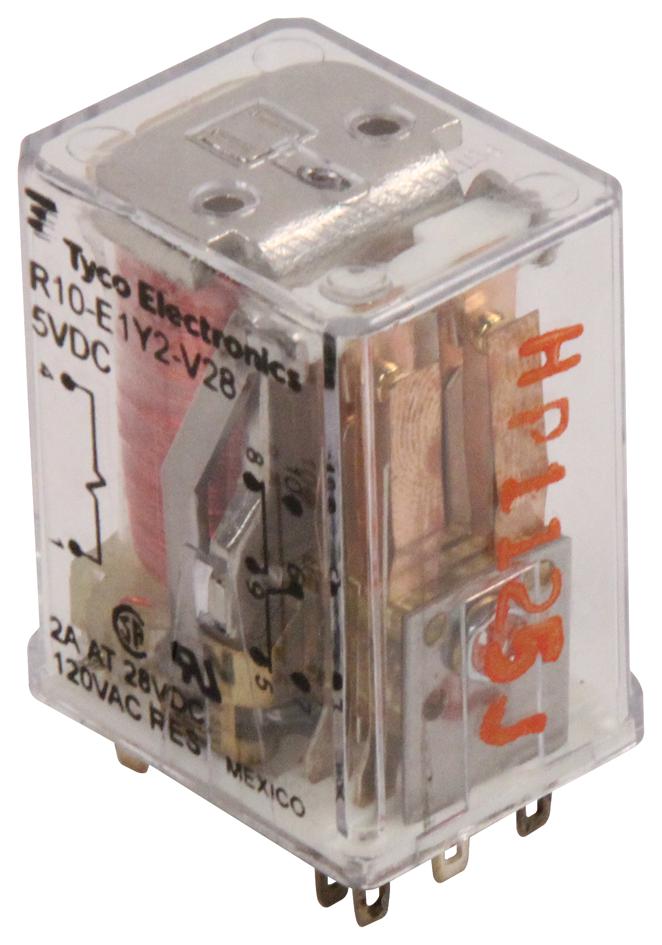 Potter&brumfield - Te Connectivity R10-E1Y2-V28 Power Relay, Dpdt, 120Vac, 28Vdc, 2A