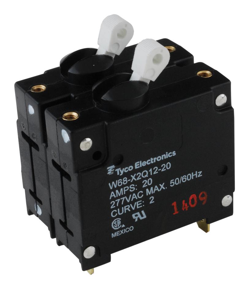 Potter&brumfield - Te Connectivity W68-X2Q12-20 Circuit Breaker, Hydromagnetic, 2P, 277V, 20A