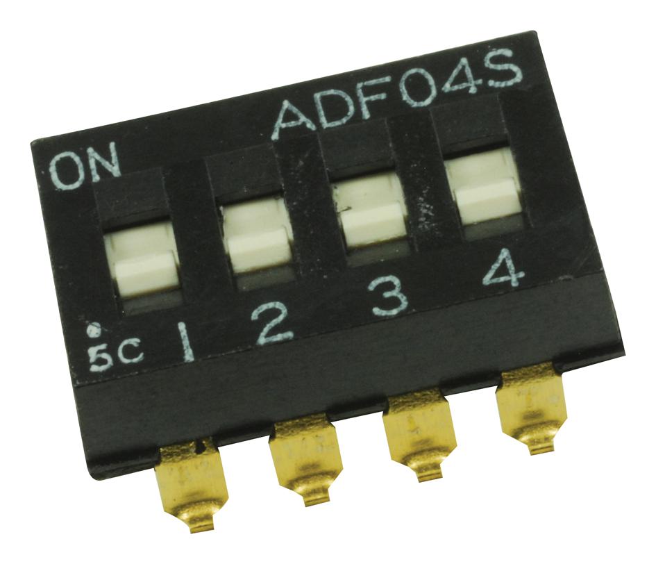 Alcoswitch - Te Connectivity 1-1825059-3 Dip Switch, 4 Position, Spst, Flush Slide