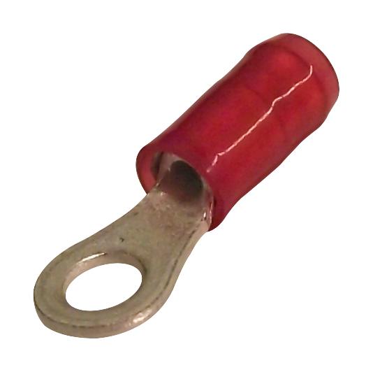 Amp - Te Connectivity 51863-1 Terminal, Ring Tongue, #6, 16Awg, Red