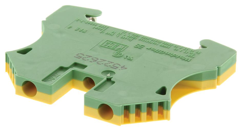 Weidmuller 1010100000 Terminal Block, Din Rail, 2 Position, 22-10Awg