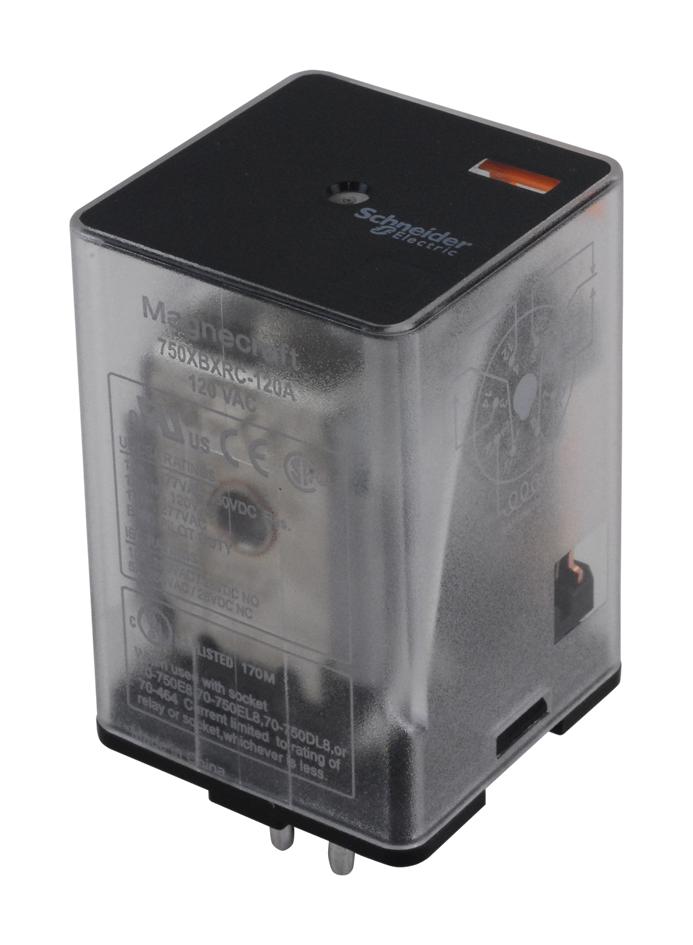 Schneider Electric/legacy Relay 750Xbxrc-120A Relay, Dpdt, 277Vac, 30Vdc, 10A