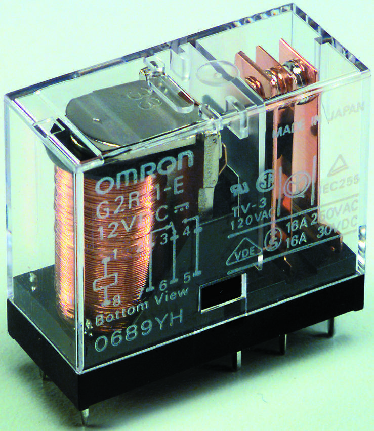 Omron Electronic Components G2R-1A-E-T130 Dc24 Relay, Spst-No, 250Vac, 30Vdc, 10A