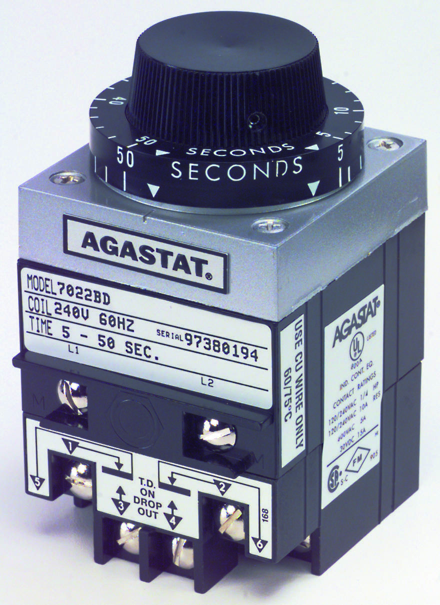 Agastat - Te Connectivity 7012Pf Time Delay Relay, Dpdt, 10Min, 240Vac