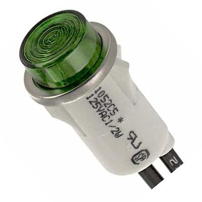 Vcc (Visual Communications Company) 1052C5. Lamp, Indicator, Neon, Green, 125V