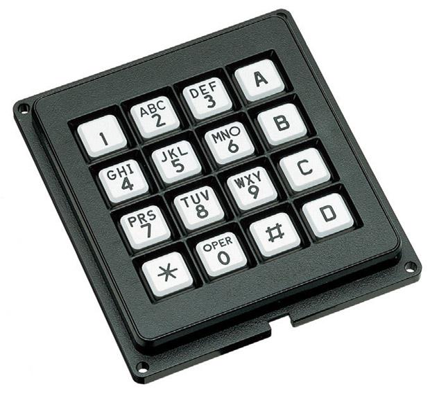 Grayhill 86Bb2-001 Switch Keypad 4X4 10Ma 24V Polycarbonate