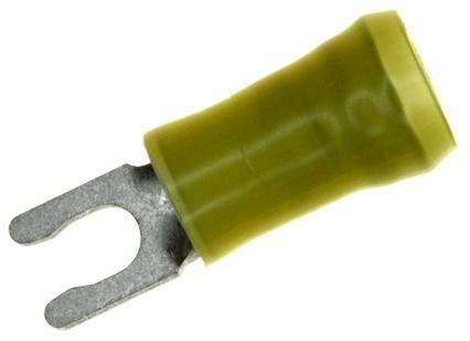 Amp - Te Connectivity 52941-1 Terminal, Spade/fork, #6, Crimp, Yellow