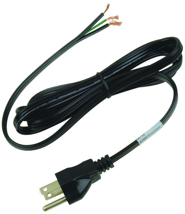 Volex 17504A Power Cord, Nema5-15P, 6Ft, 13A, Black