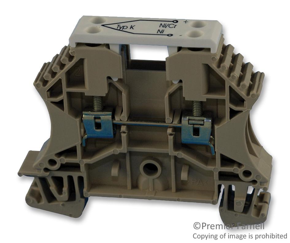 Weidmuller 1024100000 Terminal Block, Din Rail, 2 Position, 22-12Awg