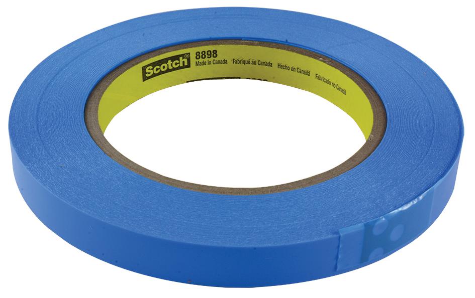 3M 8898 (12Mmx55M) Tape, Sealing, Pp, Blue, 0.47Inx180Ft